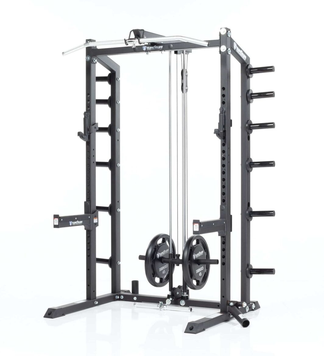 TuffStuff CALGYM Half Rack plate loaded attachment
