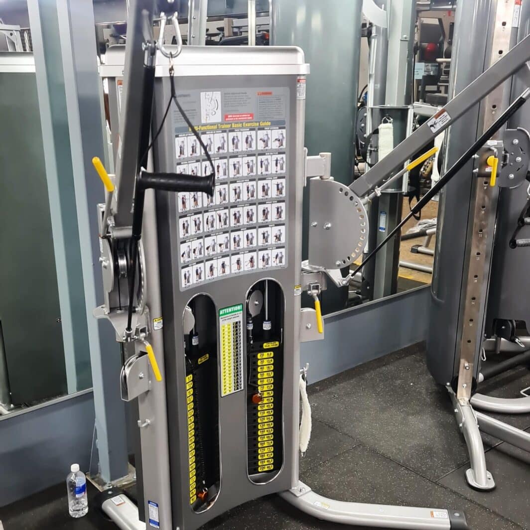 TuffStuff Evolution Dual Stack Functional Trainer (MFT-2700) in a gym setting