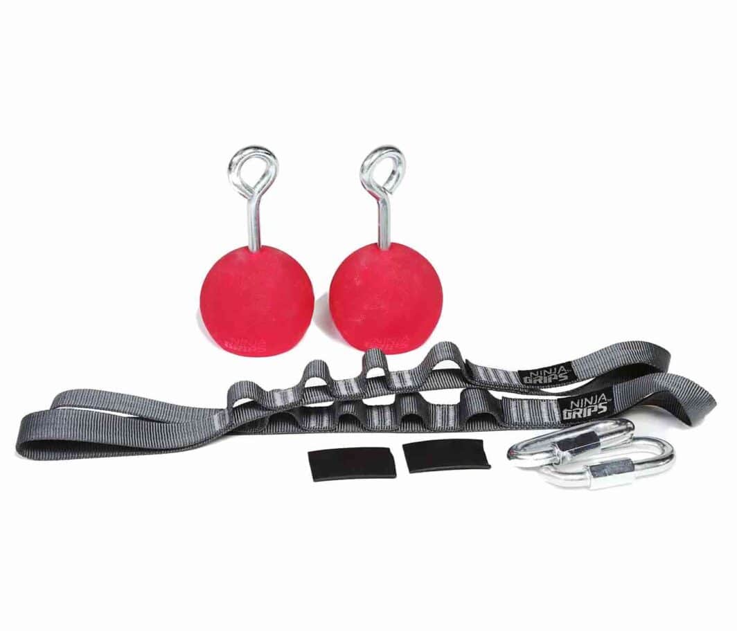 Ninja Grips Spheres 3″ Red with rope and carabiner